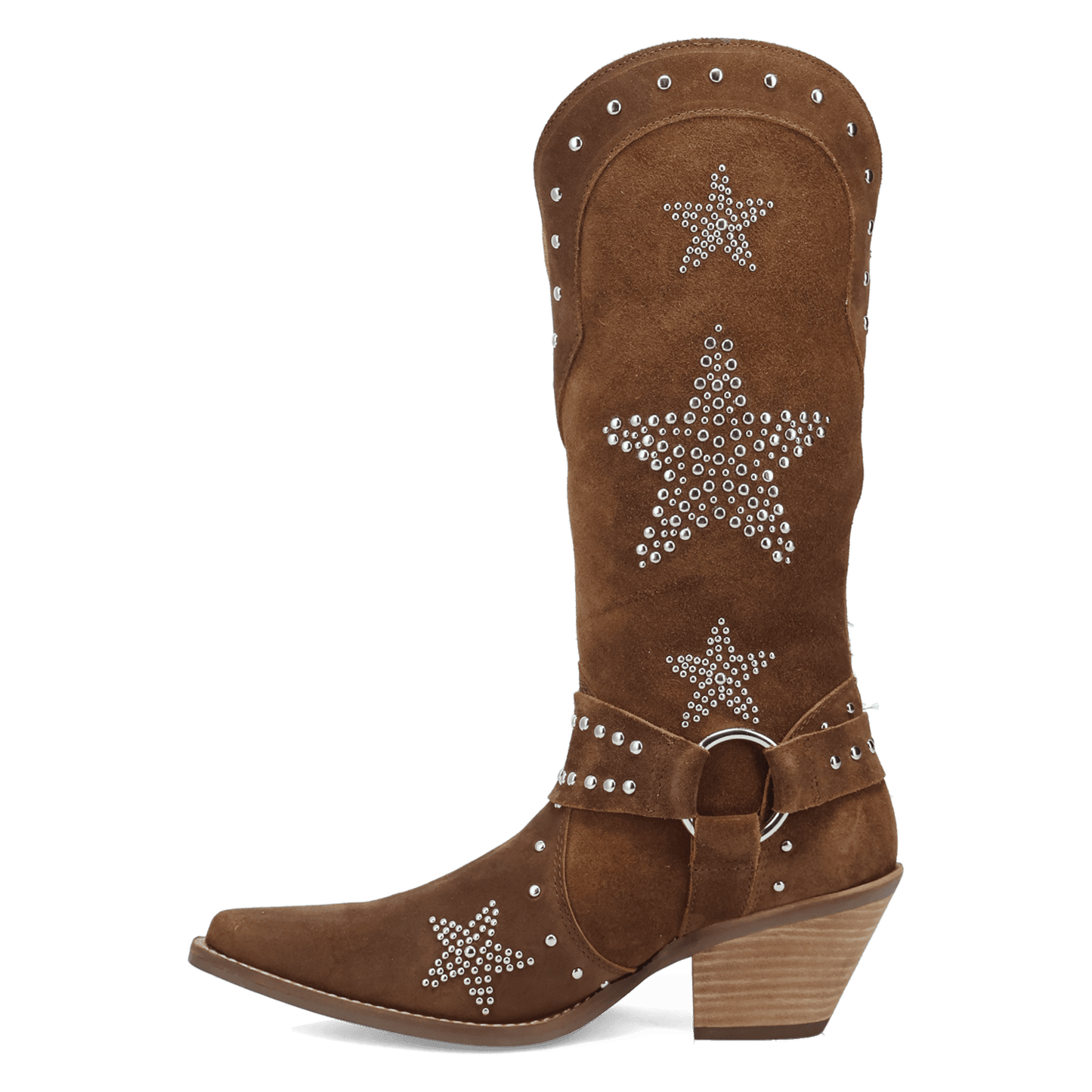 Women's Dingo Lucky Stars Suede Leather Boot - Brown - DI2350-BN