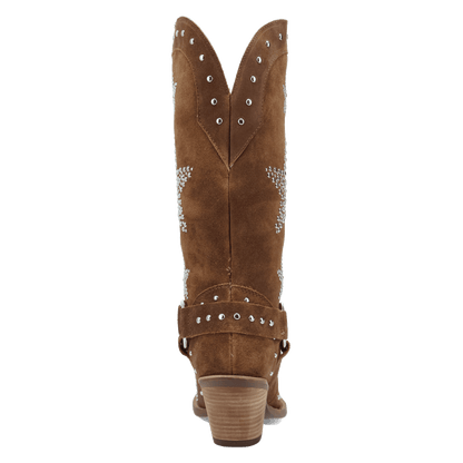 Women's Dingo Lucky Stars Suede Leather Boot - Brown - DI2350-BN