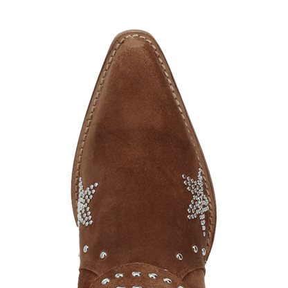 Women's Dingo Lucky Stars Suede Leather Boot - Brown - DI2350-BN