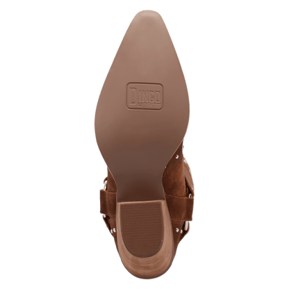 Women's Dingo Lucky Stars Suede Leather Boot - Brown - DI2350-BN