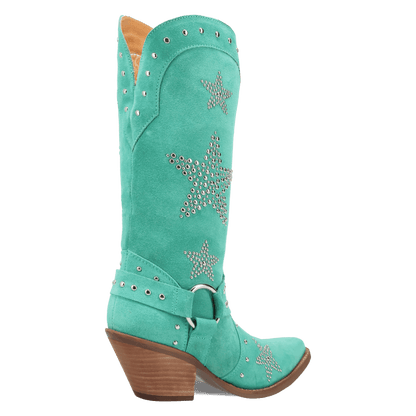 Women's Dingo Lucky Stars Suede Leather Boot - Green - DI2350-GN