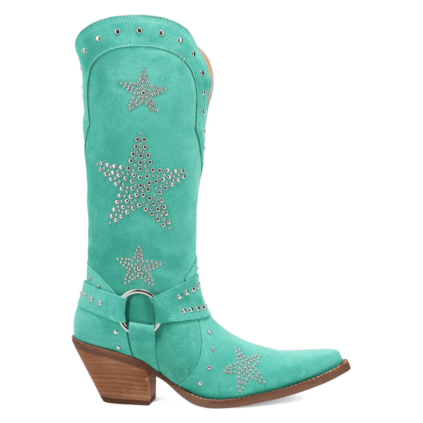 Women's Dingo Lucky Stars Suede Leather Boot - Green - DI2350-GN