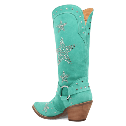 Women's Dingo Lucky Stars Suede Leather Boot - Green - DI2350-GN
