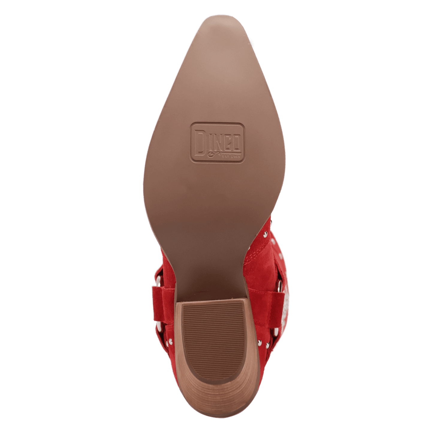 Women's Dingo Lucky Stars Suede Leather Boot - Red - DI2350-RD