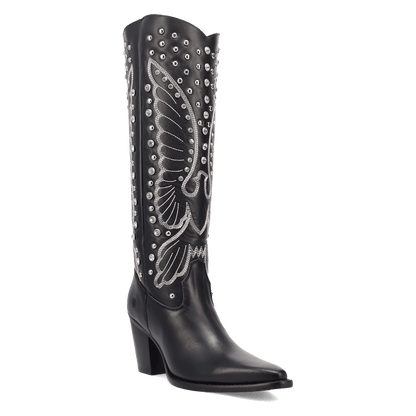 Women's Dingo Diamonds Forever Leather Boot - Black - DI2351-BK