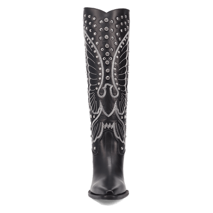 Women's Dingo Diamonds Forever Leather Boot - Black - DI2351-BK