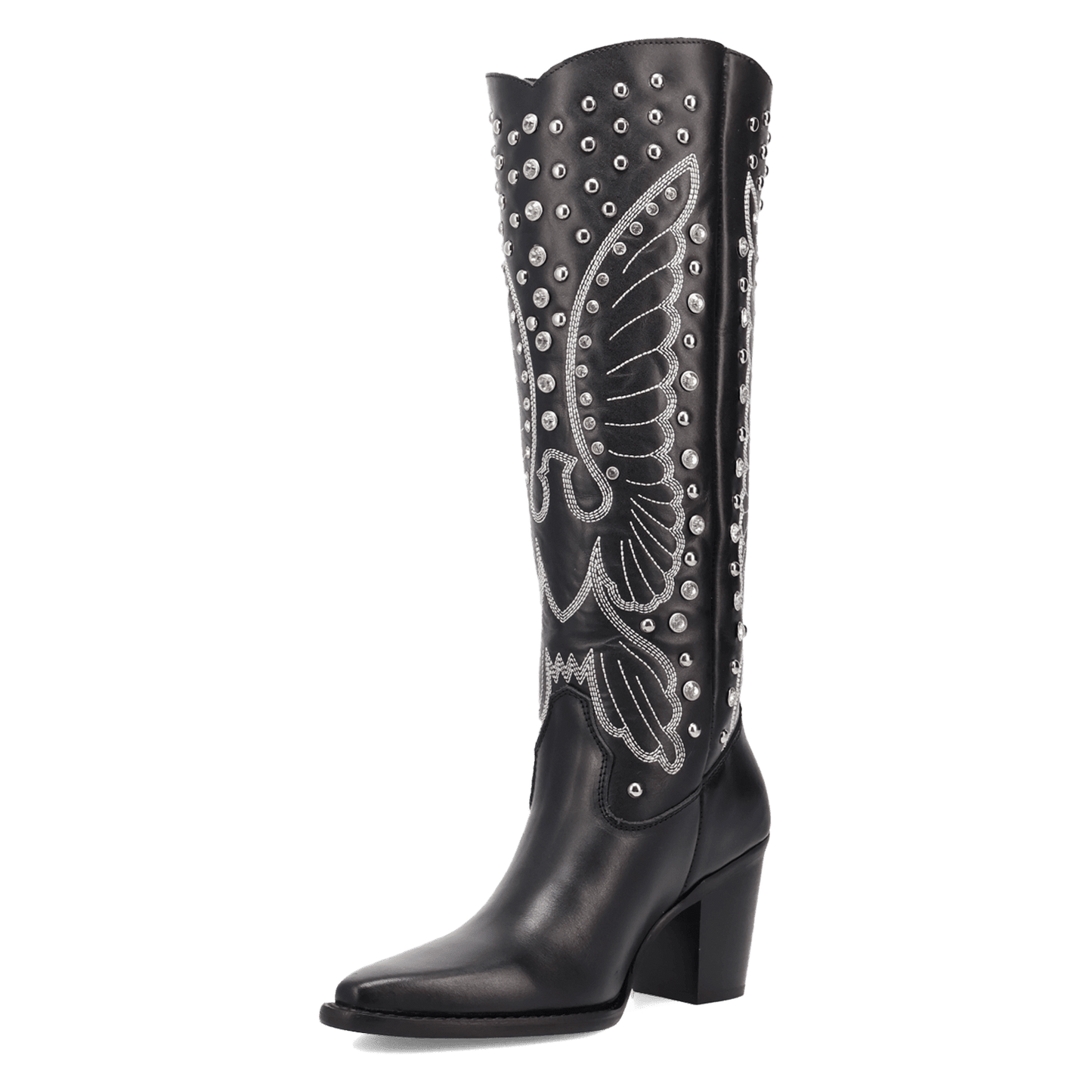 Women's Dingo Diamonds Forever Leather Boot - Black - DI2351-BK