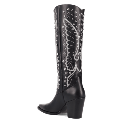 Women's Dingo Diamonds Forever Leather Boot - Black - DI2351-BK