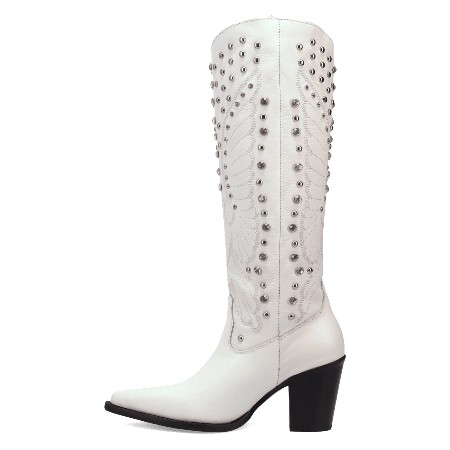 Women's Dingo Diamonds Forever Leather Boot - White - DI2351-WH