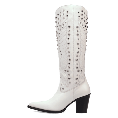 Women's Dingo Diamonds Forever Leather Boot - White - DI2351-WH