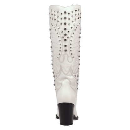 Women's Dingo Diamonds Forever Leather Boot - White - DI2351-WH
