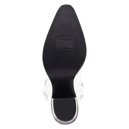 Women's Dingo Diamonds Forever Leather Boot - White - DI2351-WH