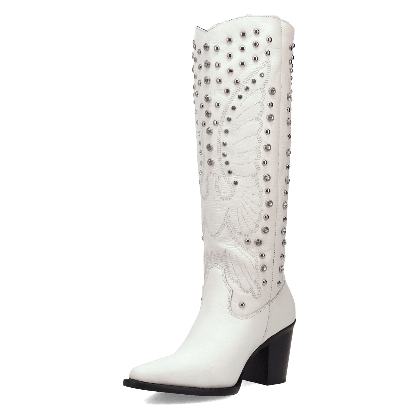 Women's Dingo Diamonds Forever Leather Boot - White - DI2351-WH