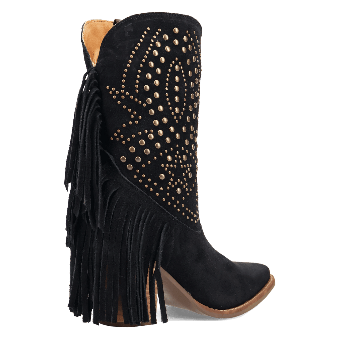 Women's Dingo Star Power Suede Leather Bootie - Black - DI2357-BK