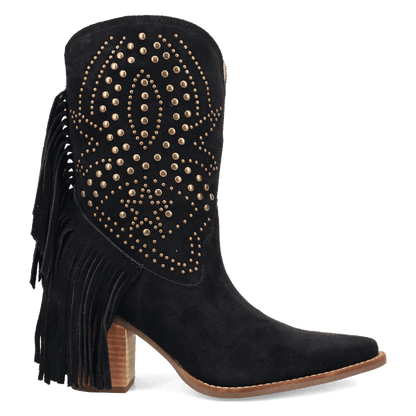 Women's Dingo Star Power Suede Leather Bootie - Black - DI2357-BK