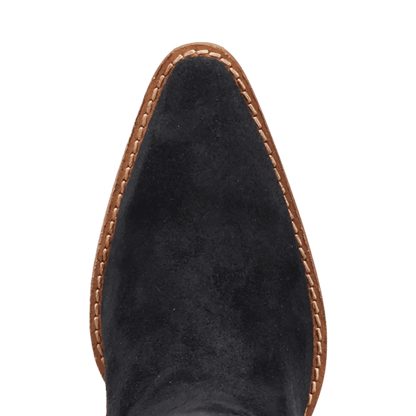 Women's Dingo Star Power Suede Leather Bootie - Black - DI2357-BK