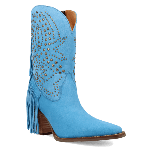 Women's Dingo Star Power Suede Leather Bootie - Blue - DI2357-BL