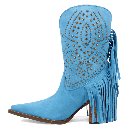 Women's Dingo Star Power Suede Leather Bootie - Blue - DI2357-BL