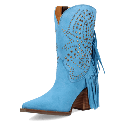 Women's Dingo Star Power Suede Leather Bootie - Blue - DI2357-BL