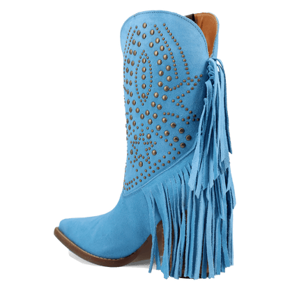 Women's Dingo Star Power Suede Leather Bootie - Blue - DI2357-BL