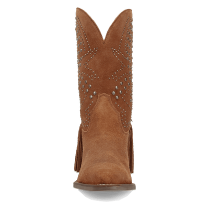 Women's Dingo Star Power Suede Leather Bootie - Camel - DI2357-BG4