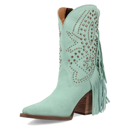 Women's Dingo Star Power Suede Leather Bootie - Mint - DI2357-GN6
