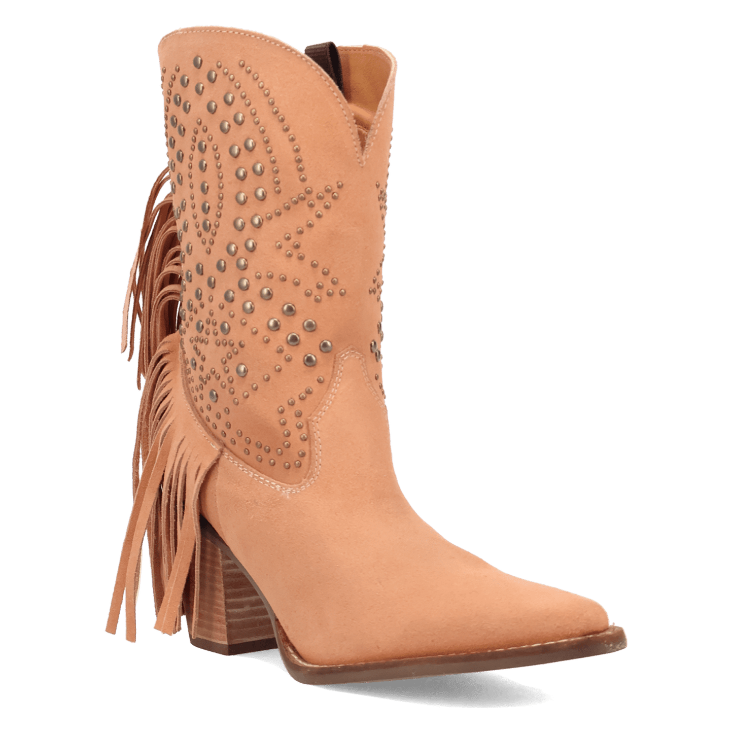 Women's Dingo Star Power Suede Leather Bootie - Peach - DI2357-OR3