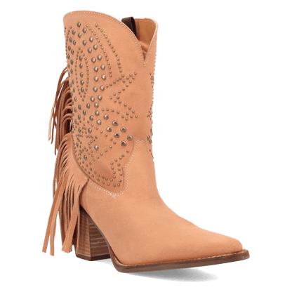 Women's Dingo Star Power Suede Leather Bootie - Peach - DI2357-OR3