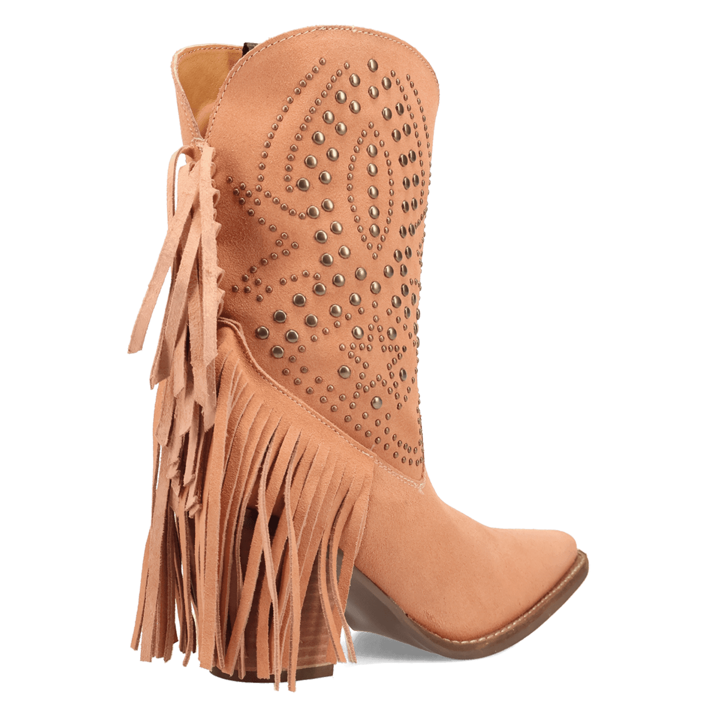 Women's Dingo Star Power Suede Leather Bootie - Peach - DI2357-OR3