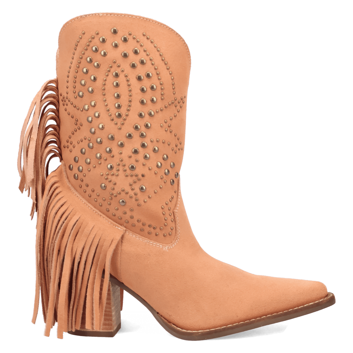 Women's Dingo Star Power Suede Leather Bootie - Peach - DI2357-OR3