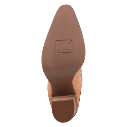 Women's Dingo Star Power Suede Leather Bootie - Peach - DI2357-OR3