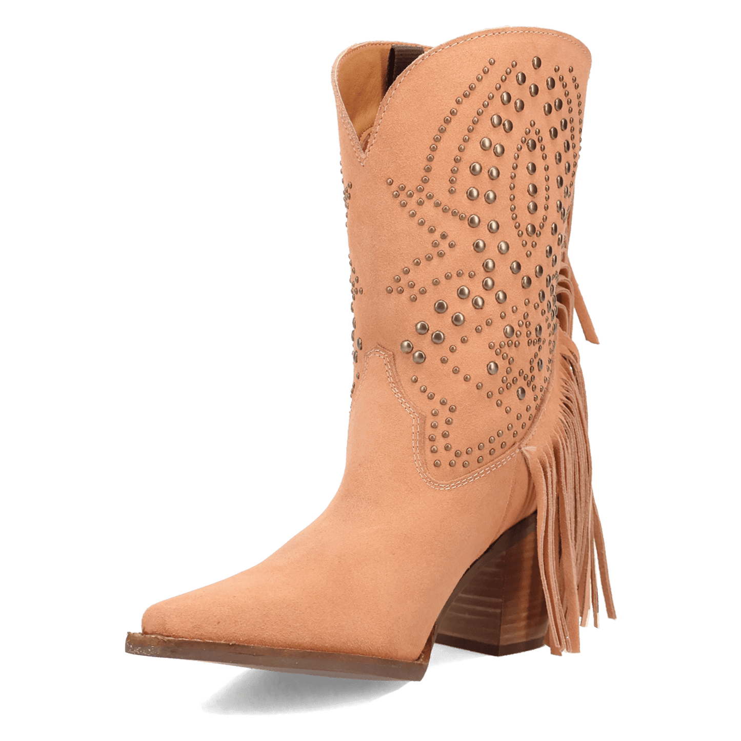 Women's Dingo Star Power Suede Leather Bootie - Peach - DI2357-OR3