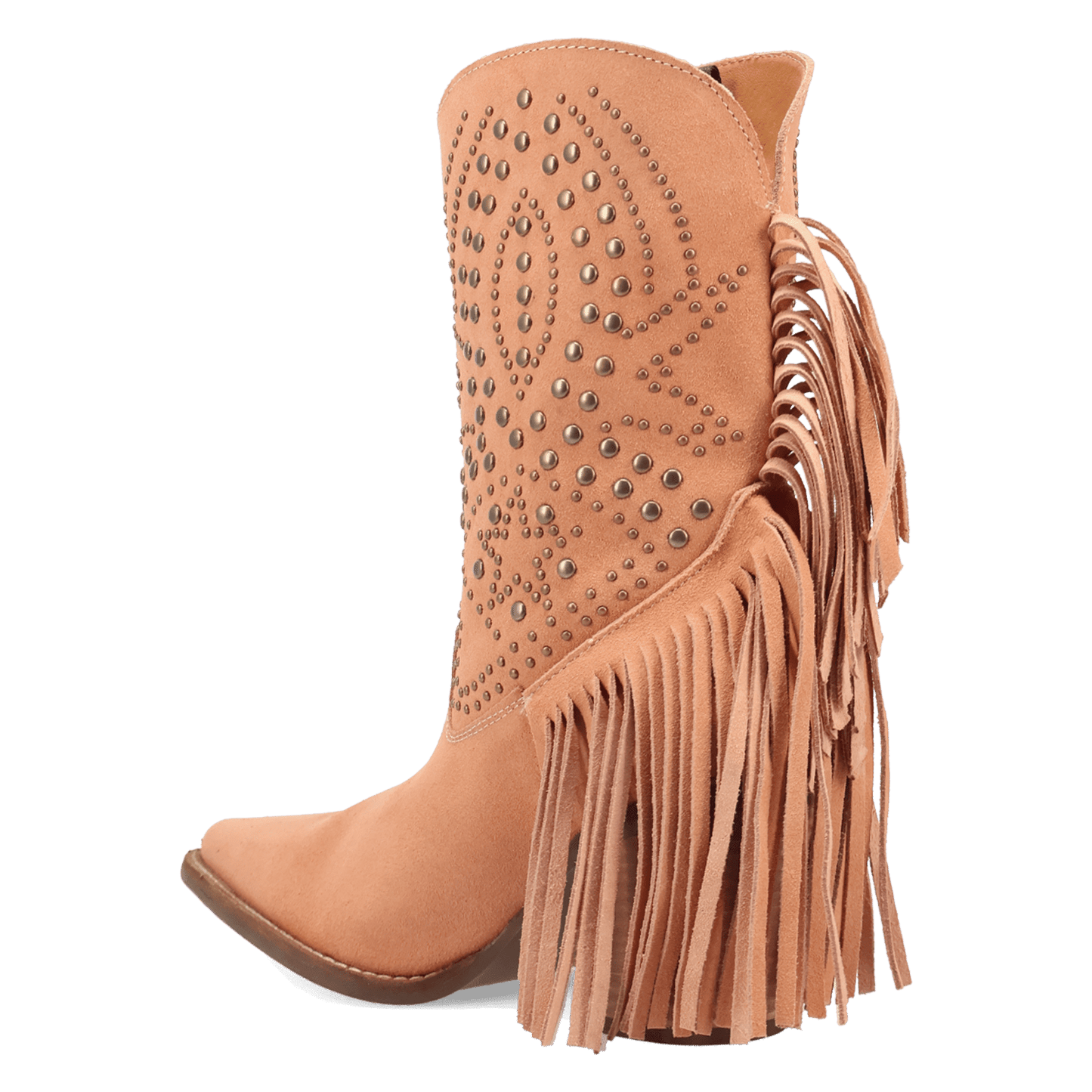Women's Dingo Star Power Suede Leather Bootie - Peach - DI2357-OR3