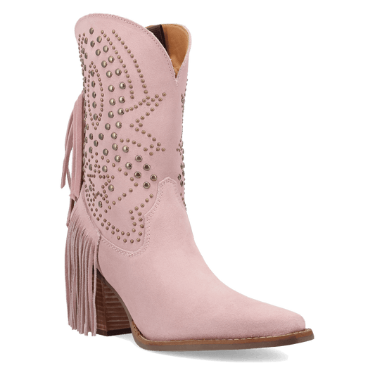Women's Dingo Star Power Suede Leather Bootie - Pink - DI2357-PK