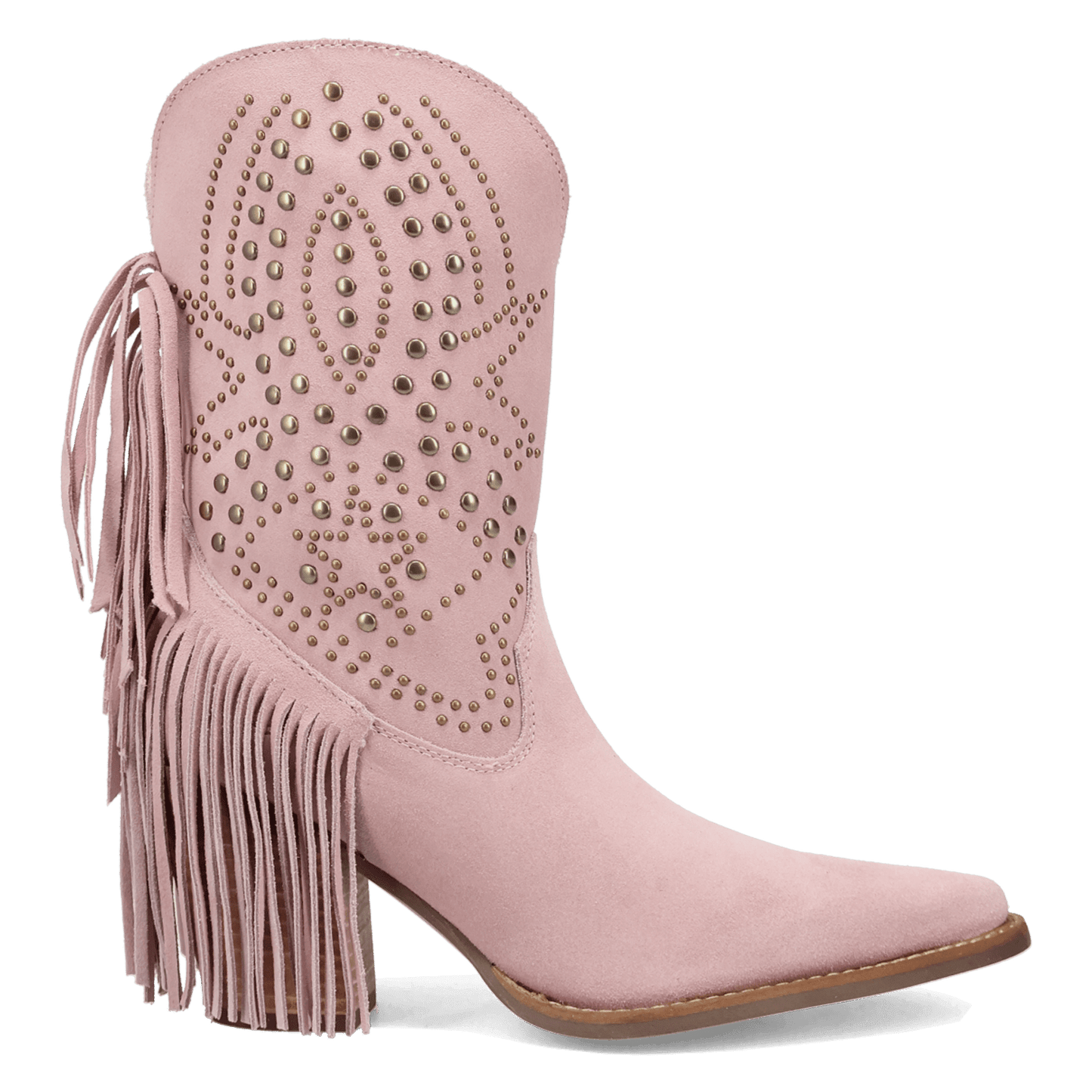 Women's Dingo Star Power Suede Leather Bootie - Pink - DI2357-PK