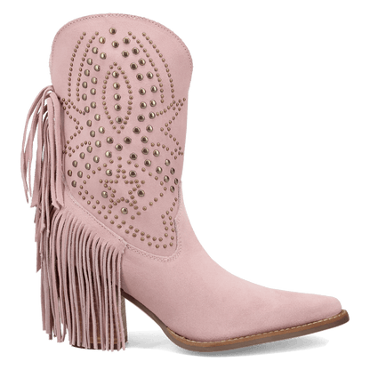 Women's Dingo Star Power Suede Leather Bootie - Pink - DI2357-PK
