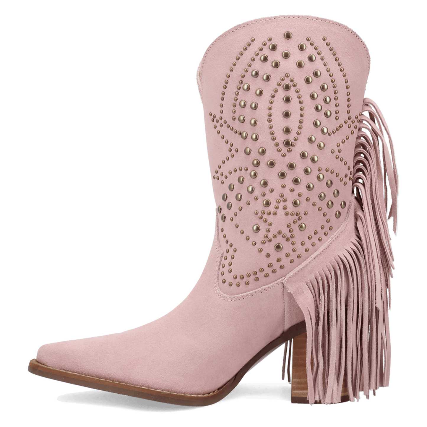 Women's Dingo Star Power Suede Leather Bootie - Pink - DI2357-PK