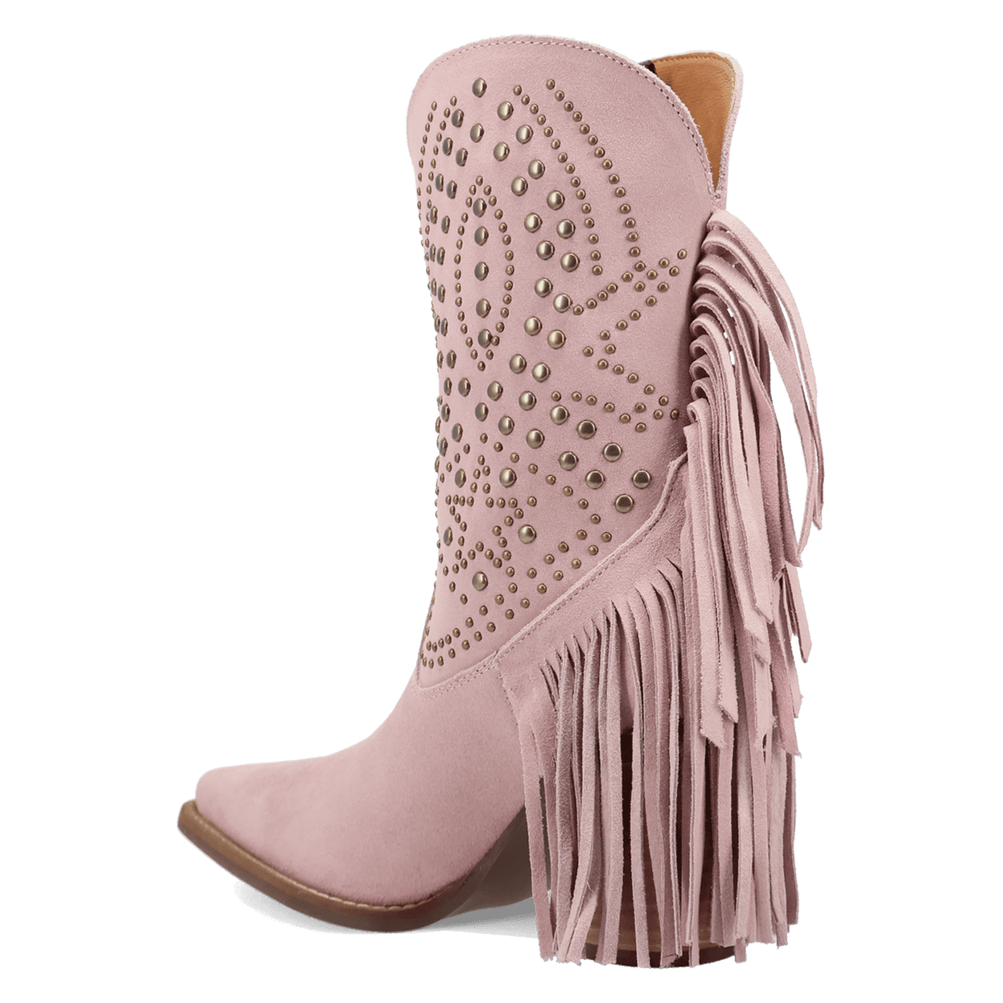 Women's Dingo Star Power Suede Leather Bootie - Pink - DI2357-PK