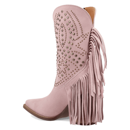 Women's Dingo Star Power Suede Leather Bootie - Pink - DI2357-PK
