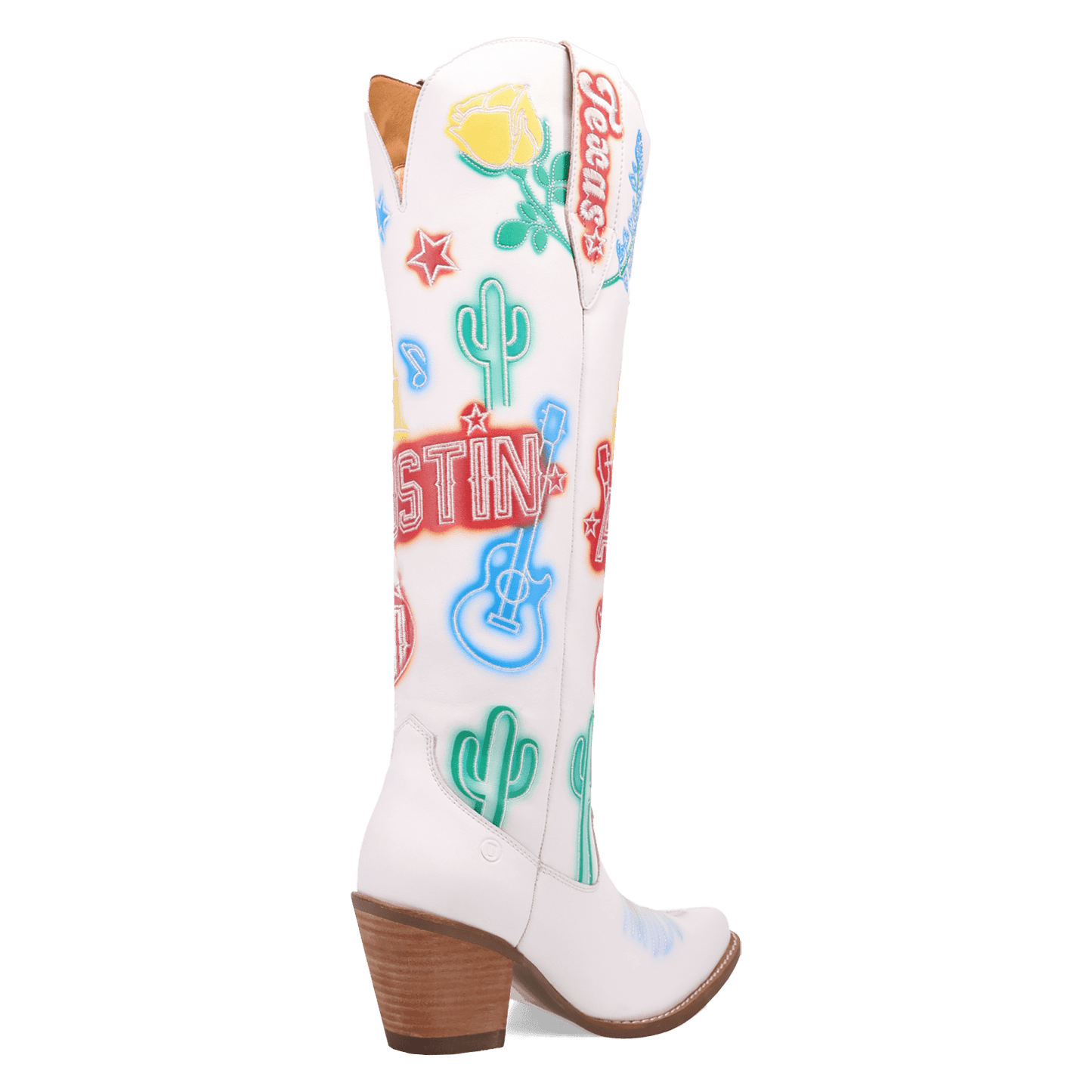 Women's Dingo Austin Leather Boot - White - DI2361-WH