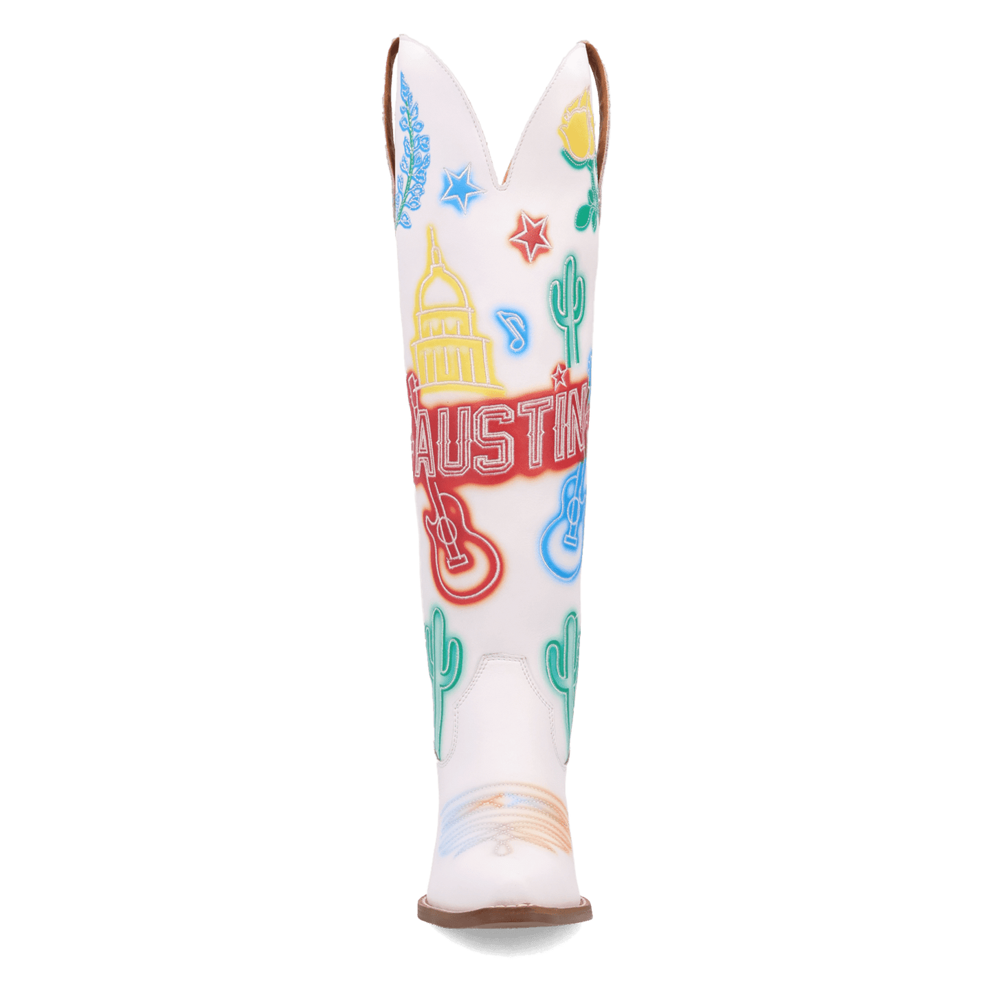 Women's Dingo Austin Leather Boot - White - DI2361-WH