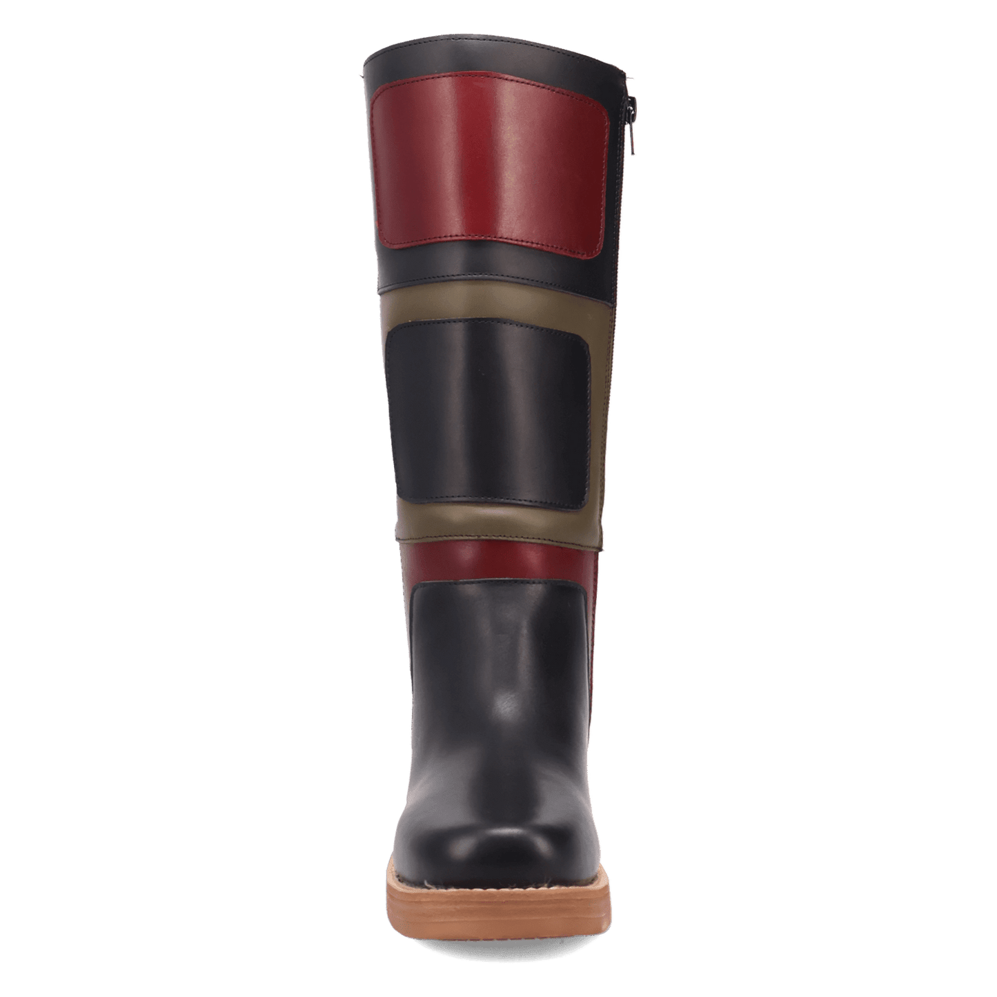 Women's Dingo Patches Leather Boot - Black - DI2366-BK