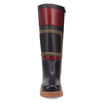 Women's Dingo Patches Leather Boot - Black - DI2366-BK