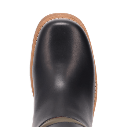 Women's Dingo Patches Leather Boot - Black - DI2366-BK