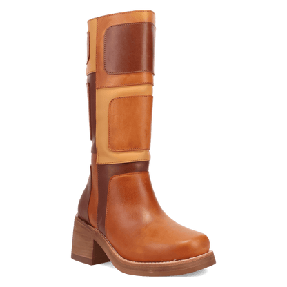 Women's Dingo Patches Leather Boot - Brown - DI2366-BN97