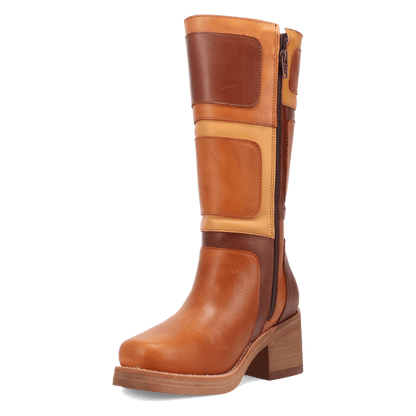 Women's Dingo Patches Leather Boot - Brown - DI2366-BN97