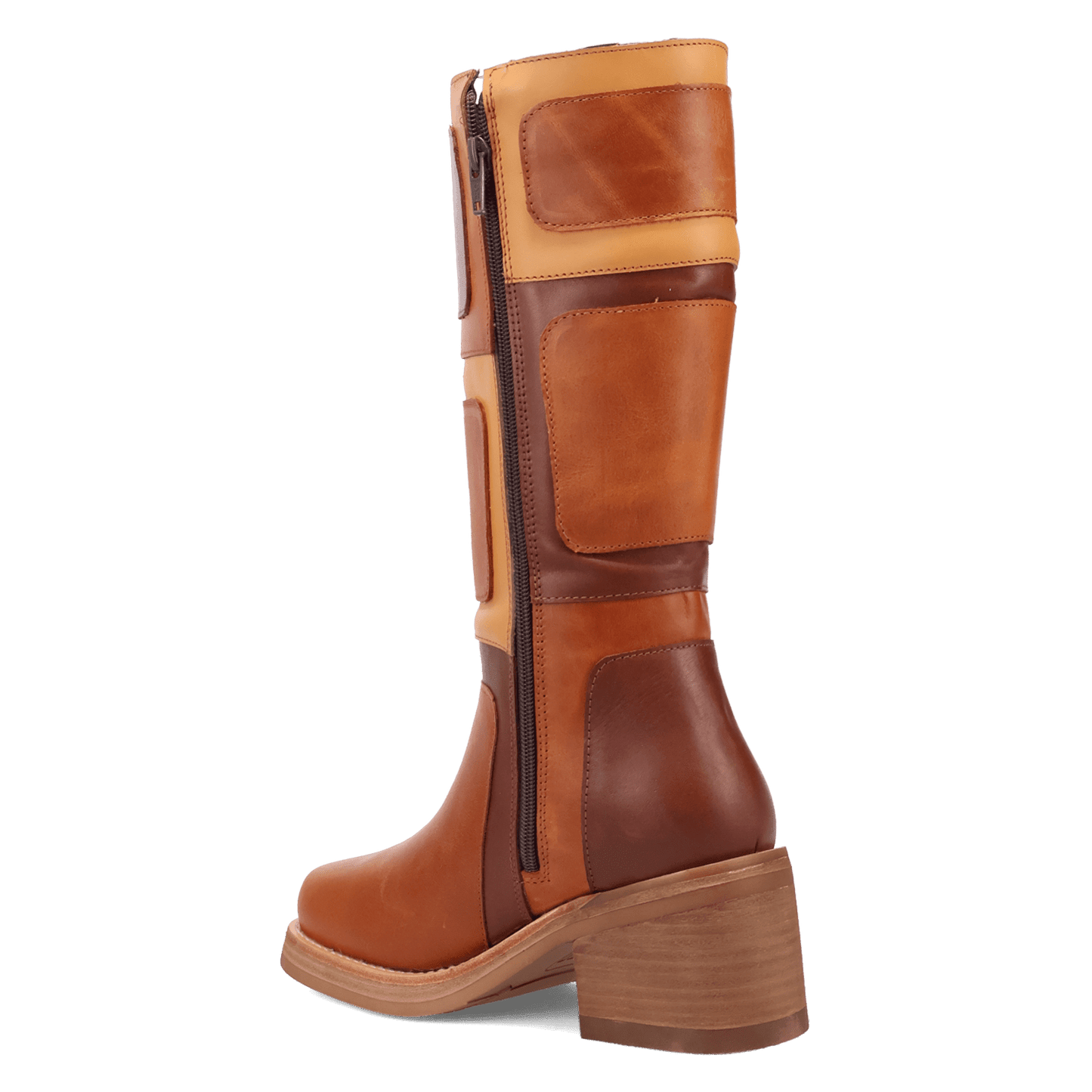 Women's Dingo Patches Leather Boot - Brown - DI2366-BN97