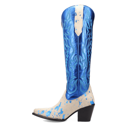 Women's Dingo Take No Bull Leather Boot - Blue - DI2375-BL