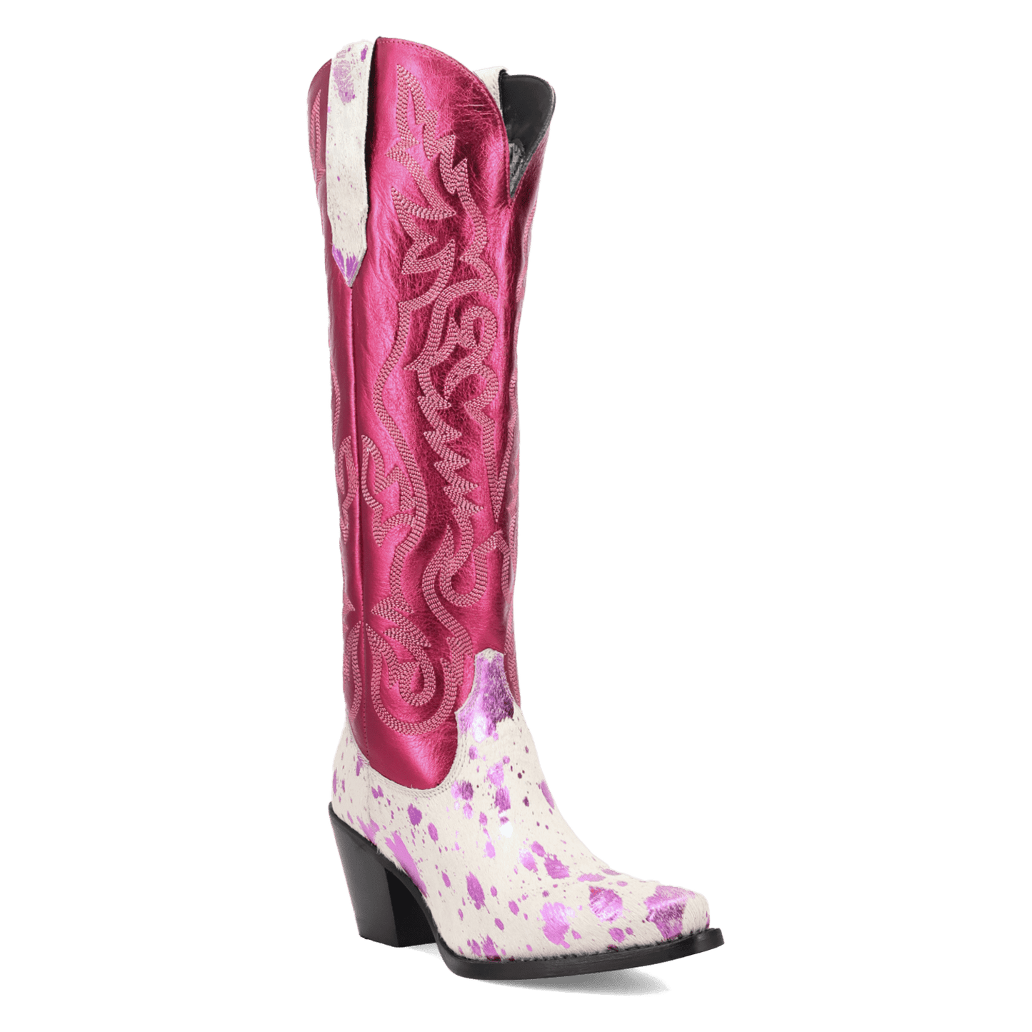 Women's Dingo Take No Bull Leather Boot - Fuchsia - DI2375-PU6