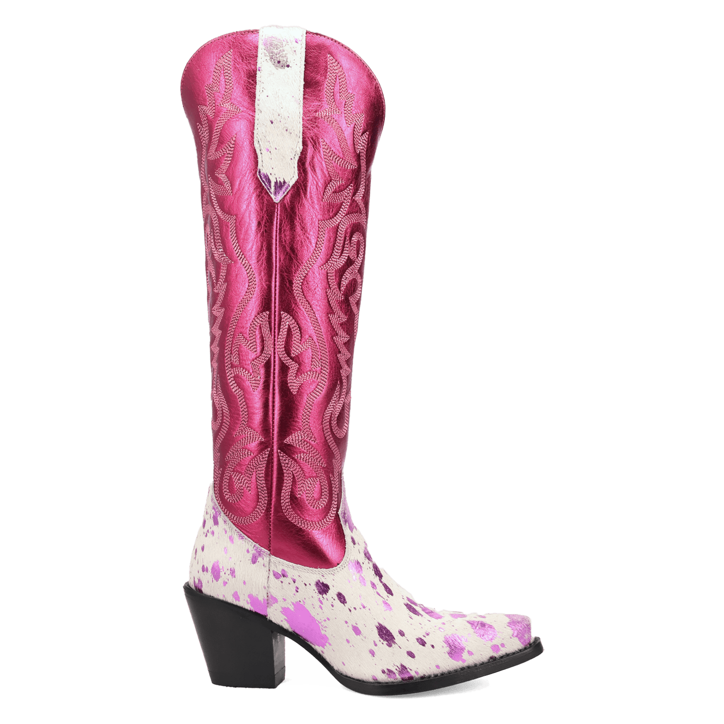 Women's Dingo Take No Bull Leather Boot - Fuchsia - DI2375-PU6